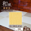 【ふるさと納税】薄置畳2枚 バリアフリー対応(厚さ6mm)【彩園02 新黄金色】フロアタイルとして使用できる置き畳【1557556】