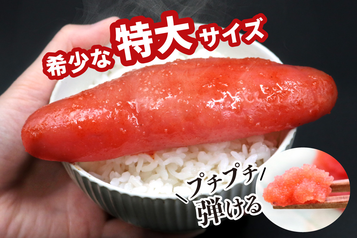 [定期便] 特大からし明太子 1kg XLサイズ『3ヶ月に1度／全4回』かねふく｜めんたいこ グルメ ギフト おかず めんたいパーク [0129]