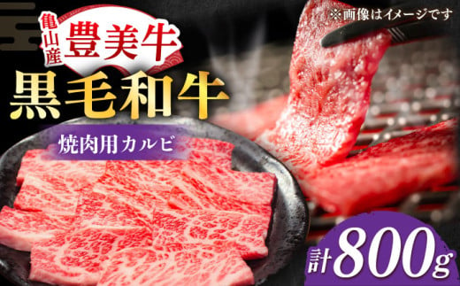 焼肉【豊美牛】カルビ焼肉用800g / 焼肉 カルビ 牛肉 焼肉セット 牛肉 冷凍カルビ 人気 カルビ / 亀山市 / 豊田畜産 [AMAL003]