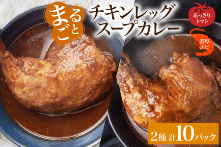 まるごと チキンレッグスープカレー 2種セットA 計10パック トマト 海老 スープカレー チキンレッグ チキン 鶏肉 レトルト パウチ スープ カレー お取り寄せ レンジ 湯煎 常温 保存 簡単 非常用 ギフト ピーアンドピー 送料無料 北海道 札幌市