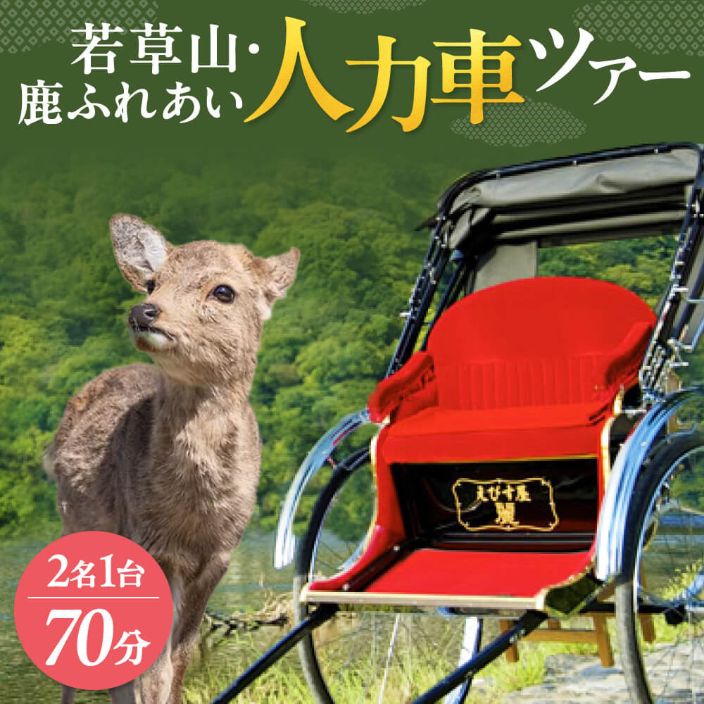 
【７０分】若草山・鹿ふれあいツアー ２名１台 人力車 株式会社麻世勝エビス T-55

