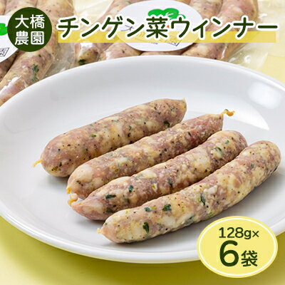 【ふるさと納税】安城市産チンゲン菜ウインナー 128g×6袋【配送不可地域：離島】【1569904】