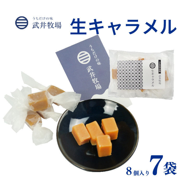 
            生キャラメル 8個入り × 7袋 うちだけの味 武井牧場 キャラメル お土産 プレゼント ギフト 贈答 お取り寄せ スイーツ お菓子 デザート 静岡県 沼津市 母の日 父の日
          
