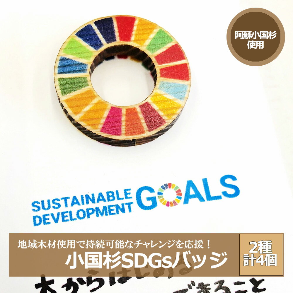 【ふるさと納税】阿蘇小国杉 小国杉 天然木 国産材 阿蘇 熊本 木製 ピンバッジ SDGs サスティナブル アイコン 贈り物 ギフト プレゼント ノベルティにおすすめ 阿蘇小国杉のくらし 送料無料