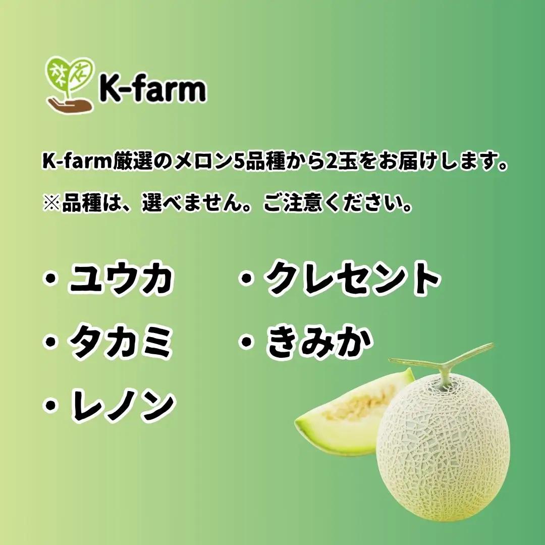 K-farmのこだわりメロン 5種類の中から おまかせ 厳選 2玉