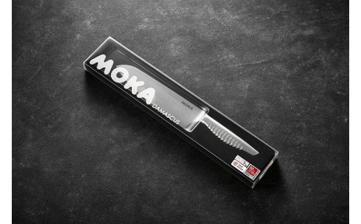 MOKA ダマスカス 三徳包丁 ～オールステンレス 一体型 にぎりやすい 女性向け 洗いやすい～ H30-90