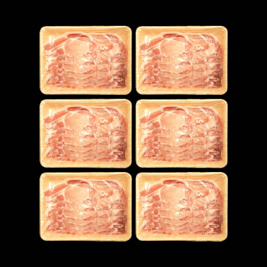 ＜麦小町＞長万部町産豚ロース肉しゃぶしゃぶ用1.8kg（300g×6パック）