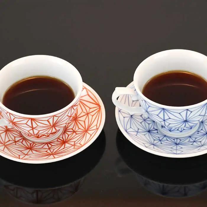 【波佐見焼】麻葉 ペア コーヒーカップ マグカップ スープマグ 陶器  食器 皿 【岩永製陶】 [ZD21] 波佐見焼