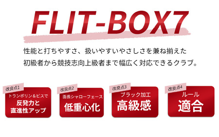 【左打ち・男性用】FLIT-BOX７　フェアウェイウッド：標準シャフト　番手3W　シャフト硬さS（硬め）