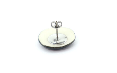 【美濃焼】 白むら タイル ピアス 直径20mm 瑞浪市 / TILEmade タイル アクセサリー ハンドメイド [AZCD066]