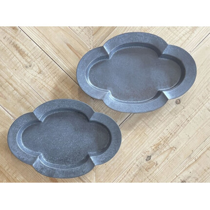 ショウ塗 木瓜皿 L2枚セット 24to3 西富陶磁器 有田焼 化粧箱入り A25-299_イメージ2