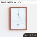 【ふるさと納税】No.600 府中市の家具　FRAME　DIRITTO　A4サイズ ／ 木製 フレーム インテリア ウォールナット オーク オイル仕上げ 送料無料 広島県