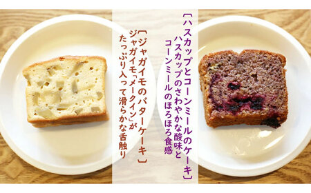 【1105】「ジャガイモのバターケーキ」＆「ハスカップとコーンミール」ケーキセット