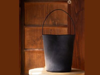 【藍染】ジャパンブルーのBag002（バケツ型バッグ）