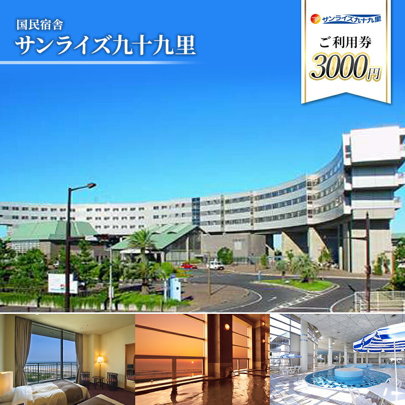【ふるさと納税】【選べる金額】国民宿舎サンライズ九十九里 ご利用券3,000円～100,000円 旅行 チケット クーポン 宿泊 飲食 アクティビティ 九十九里町