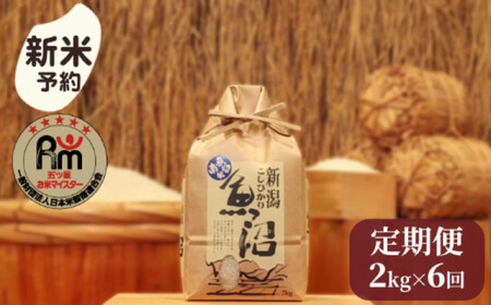【新米予約】令和７年産「五つ星お米マイスター」の南魚沼産コシヒカリ　精米２kg×６回（毎月定期便）【2025年10月上旬より順次発送予定】