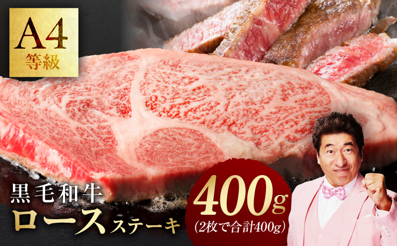 【氷温熟成×極味付け】黒毛和牛A4等級 ロースステーキ400g（2枚で合計400g） mrz0055