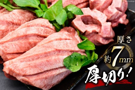 牛タン三陸岩井崎の塩を使用  塩味付き 厚切り牛タンスライス 1kg(500g×2P) [からくわ精肉店 宮城県 気仙沼市 20562309] 肉 タン 牛タン 焼肉 牛肉 精肉 牛たん 牛タン塩 牛