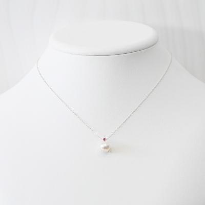ふるさと納税 天草市 真珠 ネックレス 8-8.5mm ホワイトピンク 7月 ルビー K18WG_S101-521 |  | 02