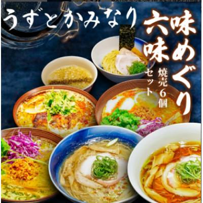 ふるさと納税 藤沢市 「うずとかみなり」冷凍ラーメン6種(醤油・塩・雷SOBA・味噌ガパオ・煮干し・湘南ラクサ)焼売6個