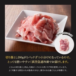 宮崎県産 豚肉 「川南ポーク」 小間切れ 計4kg (200g×20) 肉 豚肉 国産豚肉 九州産豚肉 豚肉こま切れ 小分け豚肉