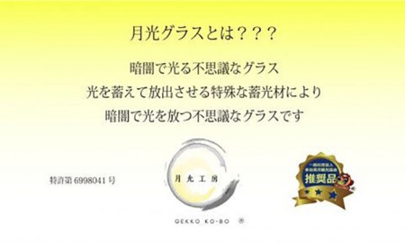 蓄えた光を暗闇で放つ 幻想的なグラス 月光グラス 『月兔』【片岡ケース製作所】 食器 コップ カップ [TAH001]