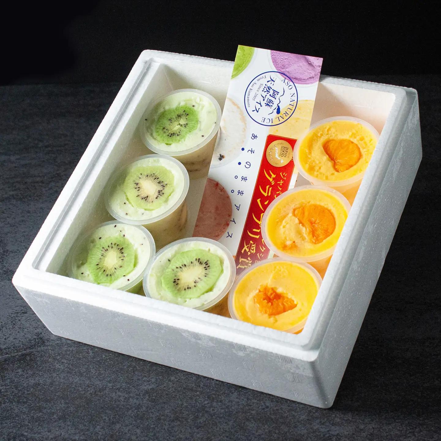 まるごとキウイ、でこぽんアイス　7個　詰め合わせ バラエティ 素材 こだわり 人気 美味しい 贅沢 冷たい 夏休み 熊本 阿蘇
