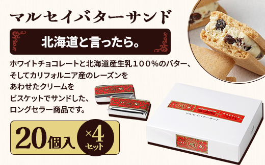 六花亭六花セレクションC 4セット(1セット:マルセイバターサンド20個+マルセイバターケーキ5個)【1784608】