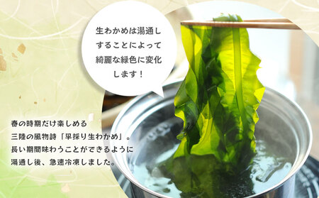 fn-72-041 三陸釜石・漁師直送 冷凍湯通し早採り生わかめ（200g×5袋) 【1月下旬頃から3月下旬頃期間限定 お届け便】両石港 隆丸