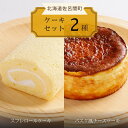 【ふるさと納税】 2種のケーキセット（スフレロールケーキ・バスク風チーズケーキ） 【 ふるさと納税 人気 おすすめ ランキング 菓子 洋菓子ケーキ ロールケーキ スフレ スフレロールケーキ チーズケーキ 美味しい 北海道 佐呂間町 送料無料 】 SRMJ084