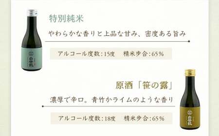 白笹鼓 ５種 飲み比べセット（各180ml） ｜ 日本酒 銘酒 金井酒造 酒 純米吟醸 大吟醸 原酒 飲み比べ セット