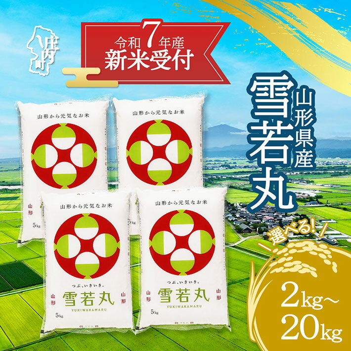 【ふるさと納税】【新米受付 10月発送】R7年産 雪若丸 選べる内容量！ 2kg/5kg/10kg/15kg/20kg（入金期限：2025.9.15）新米 新米予約 先行受付 令和7年産米 米 ふるさと納税 山形県
