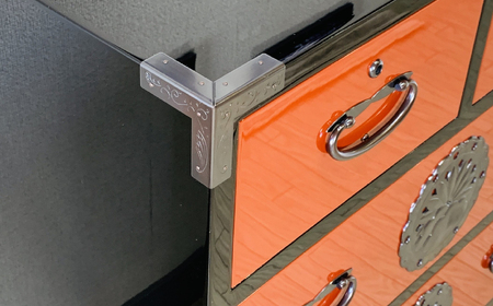  30朱塗チェスト 片開下一 朱と黒 〈創業明治2年、田中家具謹製〉二本松伝統家具 【田中家具】