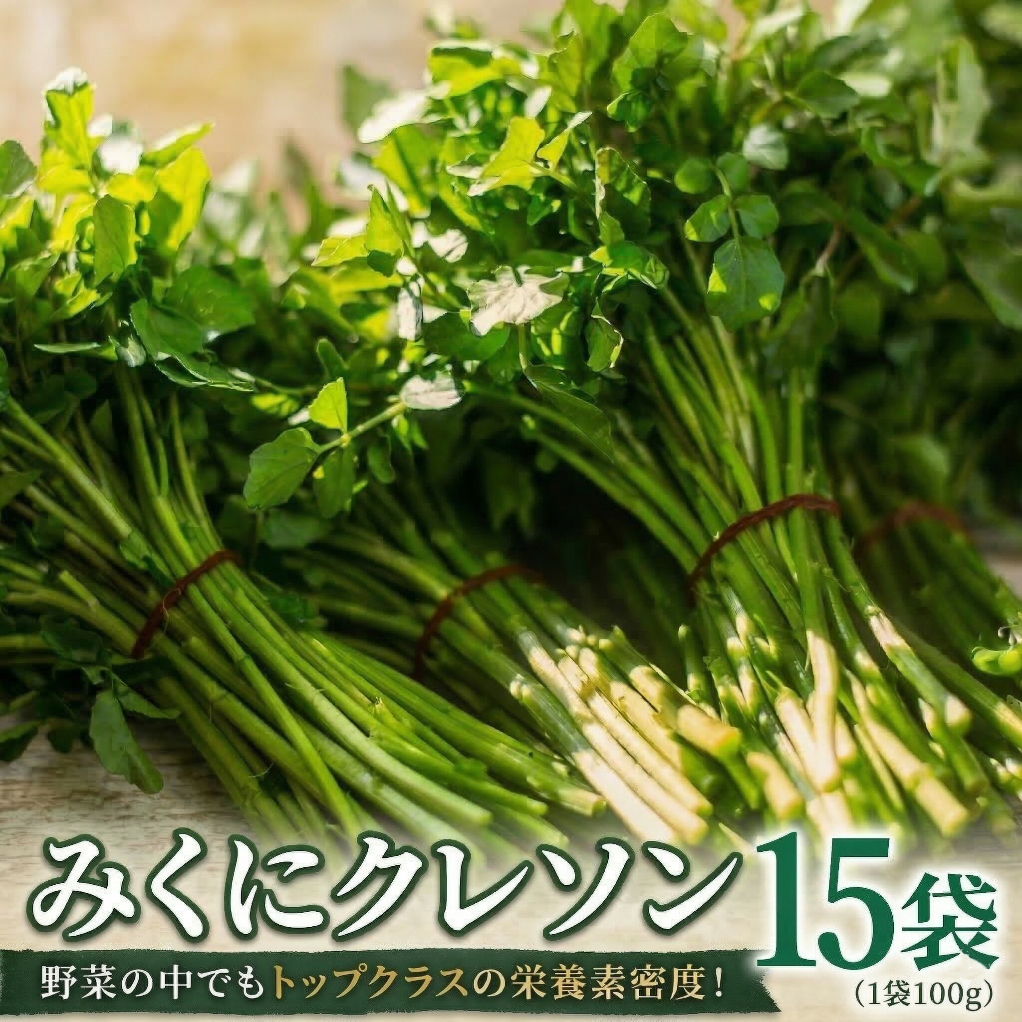 【ふるさと納税】【 先行予約 】 みくにクレソン ( 選べる 内容量 ) 5袋 7袋 10袋 15袋 20袋 30袋 100g 美容 健康 野菜 スーパーフード クレソン