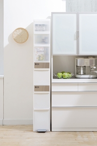 分別スイングストッカーワイド MSＰ－１２ＢＳ１２０ ホワイト ／ ライクイット ダストストッカー ゴミ箱 多分別 収納 スイングパネル フットパネル 引っ越し祝い 奈良県 葛城市