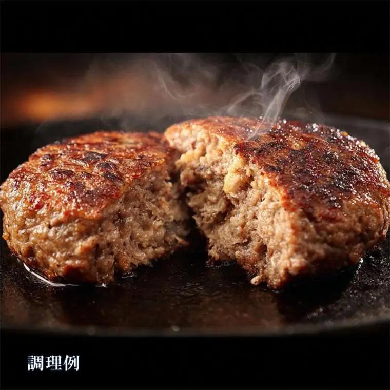 AH00-031 千葉県産牛 熟成牛肉100% 手ごねハンバーグステーキ（つなぎ不使用） 180g×2個