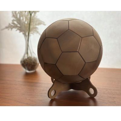 ふるさと納税 みよし市 木製サッカーボール(ホオノキ)