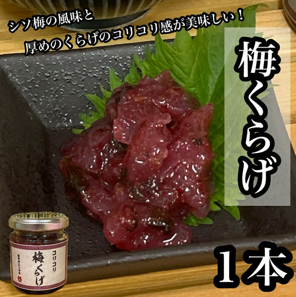 【ふるさと納税】梅くらげ 1本【くらげ 珍味 おつまみ 梅しそ 惣菜 海鮮 塩辛 珍味 お取り寄せ 御中元 お中元 お歳暮 父の日 母の日 贈り物 日本酒 焼酎】【神奈川県小田原市早川】