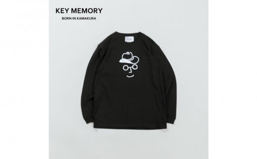《0》【KEYMEMORY 鎌倉】カウボーイハットイラストロングTシャツ BLACK