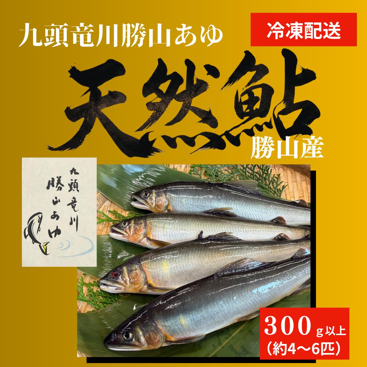 【ふるさと納税】勝山市　九頭竜川産天然鮎　300g（瞬間冷凍） 川魚 魚介 あゆ お取り寄せグルメ 塩焼き 鮎田楽 お中元 お歳暮[A-001011]