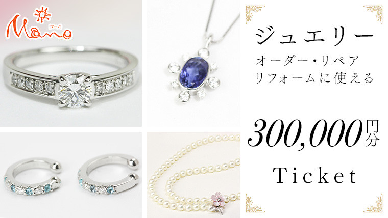 
ジュエリーチケット 30万円分 指輪 ギフト ファッションリング 贈り物 リング アクセサリー オーダージュエリー リフォーム リペア 桜川市 [AH081sa]
