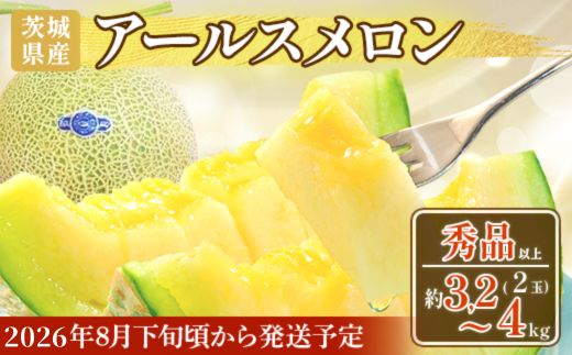 177 アールスメロン 秀品 2玉 約3.2kg～4kg 茨城県 JA水戸産 めろん 果物 フルーツ