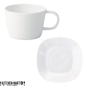 【美濃焼】 プレーリー ホワイト カップS プレートS 2客セット 瑞浪市 / JS企画 小田陶器 セット 食器 コップ カップ プレート 皿 小皿 マグカップ マグ [AZAZ249]