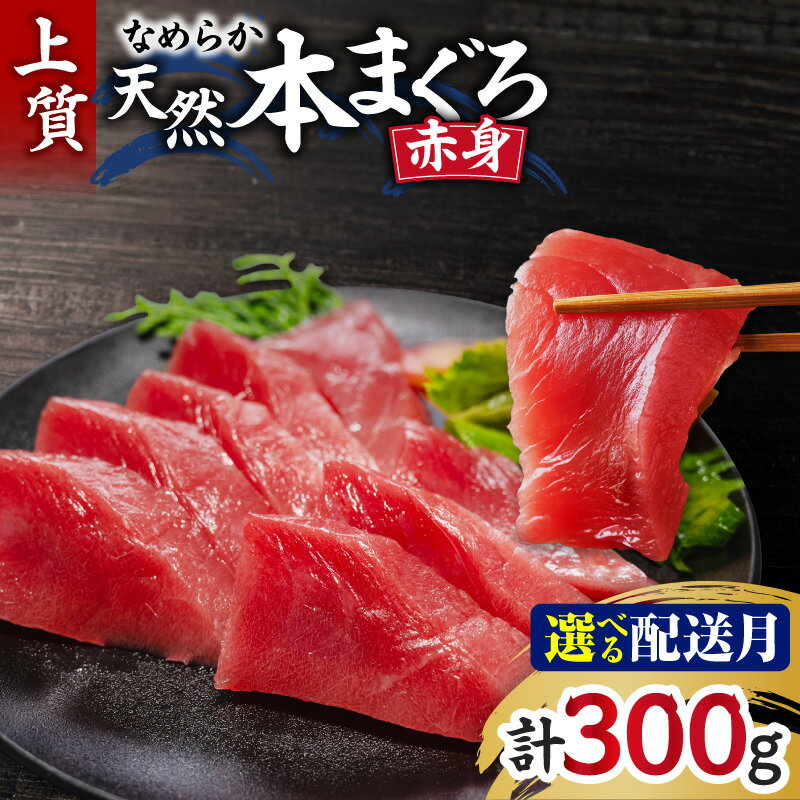 【ふるさと納税】＜選べる配送時期＞ 上質 天然本まぐろ 赤身 2柵 なめらか 300g まぐろ マグロ 鮪 天然 本まぐろ 刺身 三崎 三崎港 海鮮 魚 魚介 母の日 父の日 敬老の日 湊魚問屋 神奈川 三浦市 おすすめ ランキング プレゼント ギフト