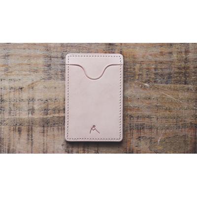 ふるさと納税 栃木市 【minca】栃木レザーのタテ型パスケース 定期入れ パスホルダー01/タン(生成)　694