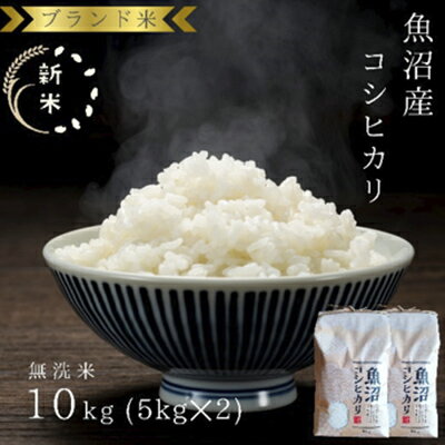 【ふるさと納税】令和7年産 ブランド米 魚沼産コシヒカリ 無洗米 10kg（5kg×2袋） お米 　お届け：寄附入金確認後、随時発送