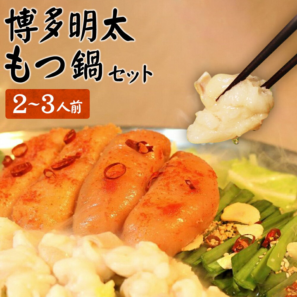 【ふるさと納税】【六蔵】博多明太もつ鍋セット 2～3人前 ご自宅用 鍋セット 明太子 モツ鍋 モツ もつ ちゃんぽん麺付き ホルモン 鍋 冷凍 お取り寄せ グルメ 福津市 福岡県 九州 国産 送料無料 [H4361]