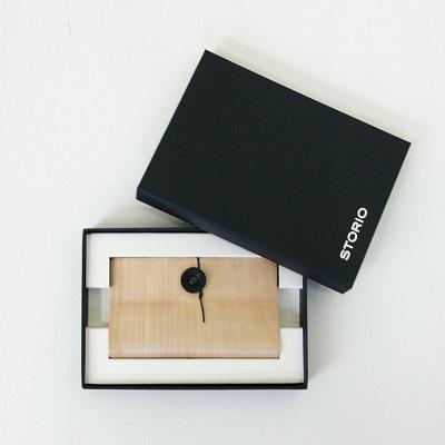 ふるさと納税 小千谷市 【雪国の無垢材使用】ストーリオ 名刺入れヨコ型 黒染め |  | 03