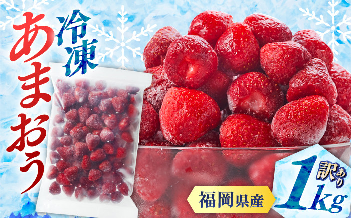 訳あり品 【濃厚な味わい！】冷凍 いちご 「 博多 あまおう 」 1kg （ 加工用 ） ▼ 訳アリ 訳あり イチゴ 苺 冷凍  福岡 おすすめ 博多あまおう 冷凍あまおう 福岡 桂川町/株式会社やまやコミュニケーションズ[ADAN005]