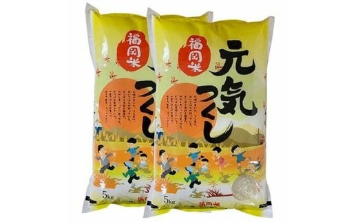 【先行予約】【令和7年産】福岡県産ブランド米「元気つくし」無洗米10kg(5kg×2袋) 吉富町/株式会社ゼロプラス [BGAA093]